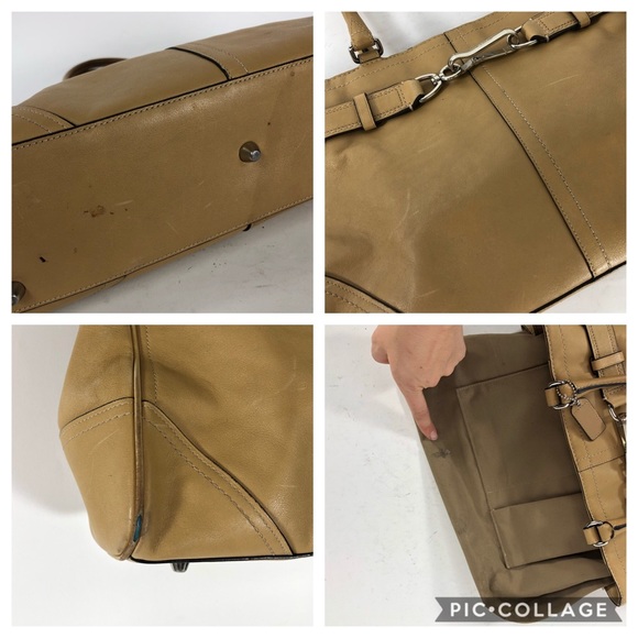 Coach Hamptons Leather Satchel Purse Tote F11200 - Picture 7 of 8